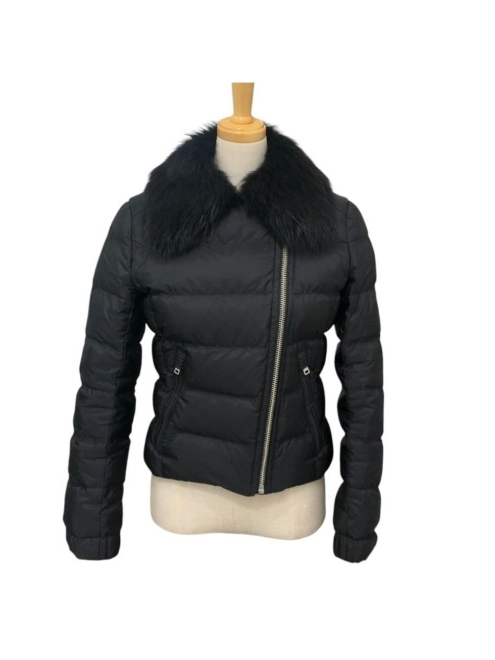 Prada Down Jacket Triangle Logo Nylon Black